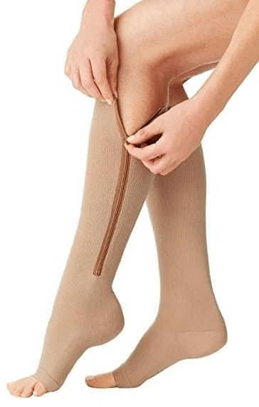 CIRCULOFLEX – Zipper Compression Socks 20-30 mmHg with Open Toe Design 9