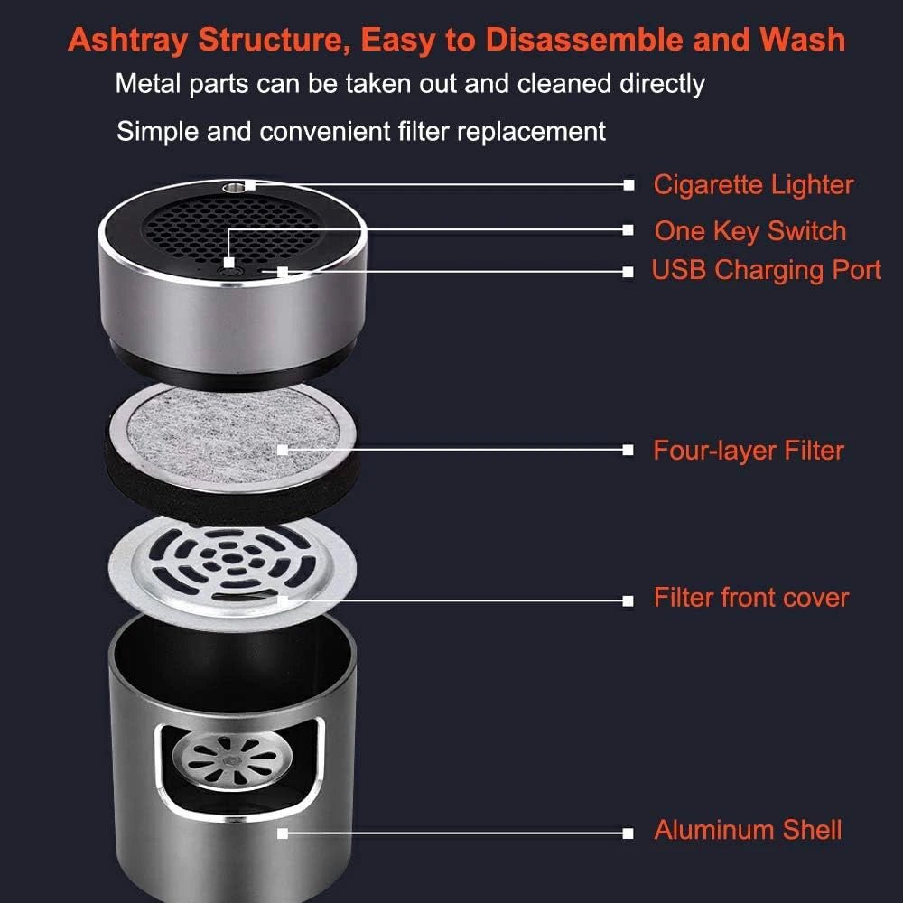 CLARASH – Smart USB Smokeless Ashtray with Advanced Air Filter 4