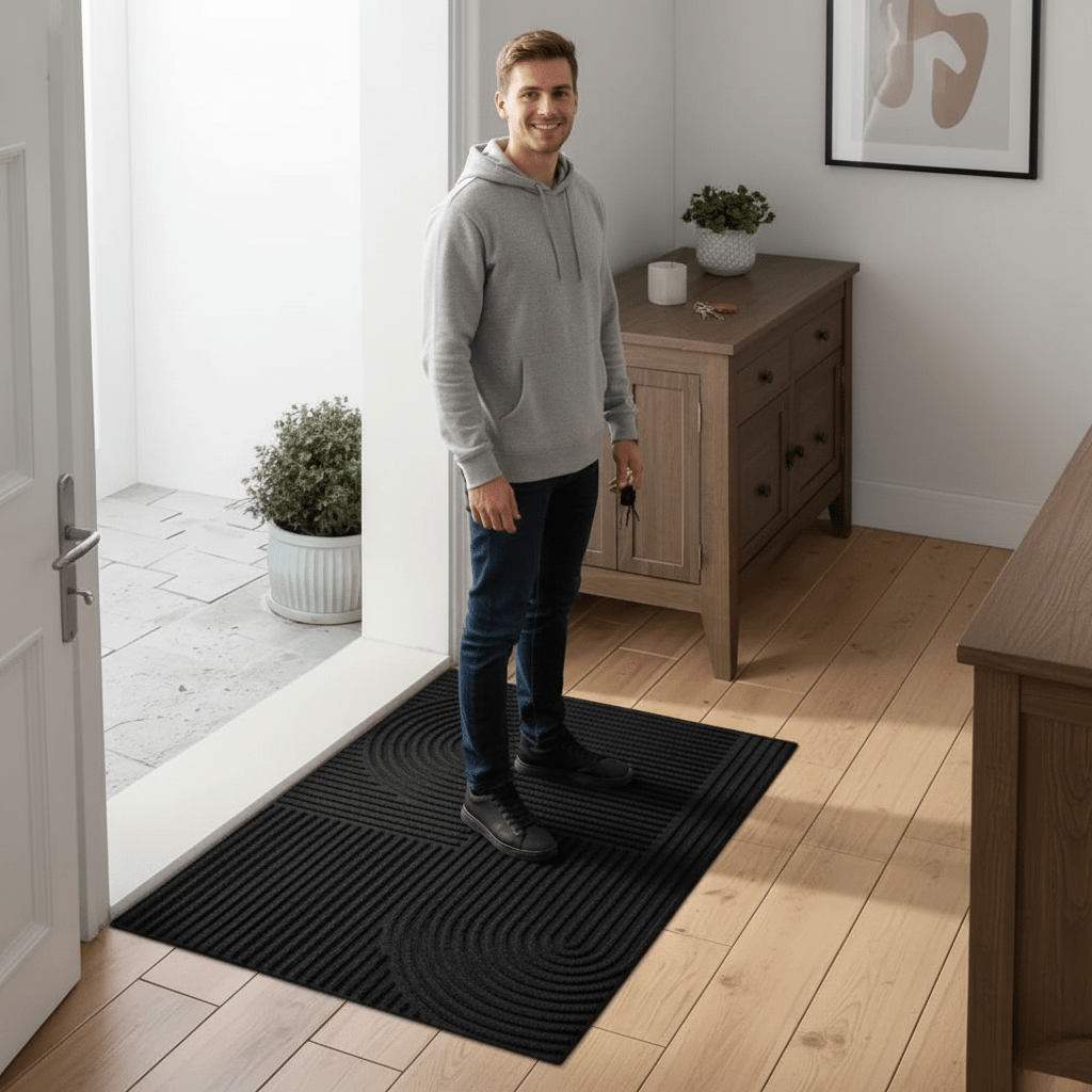 CURVIMAT – Absorbent Curved-Line Mat for Modern Entryways 1