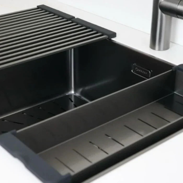 Caressi CAPP40R10GM Sink Gun Metal Surface or Undermount or Flush Mount