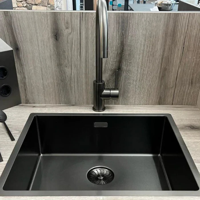 Caressi CAPP40R10GM Sink Gun Metal Surface or Undermount or Flush Mount