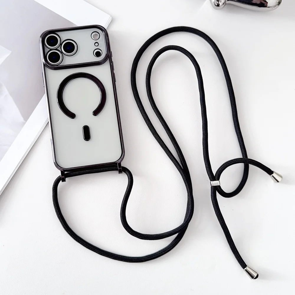 CarryLink – Adjustable Phone Lanyard with Clear MagSafe Case 0