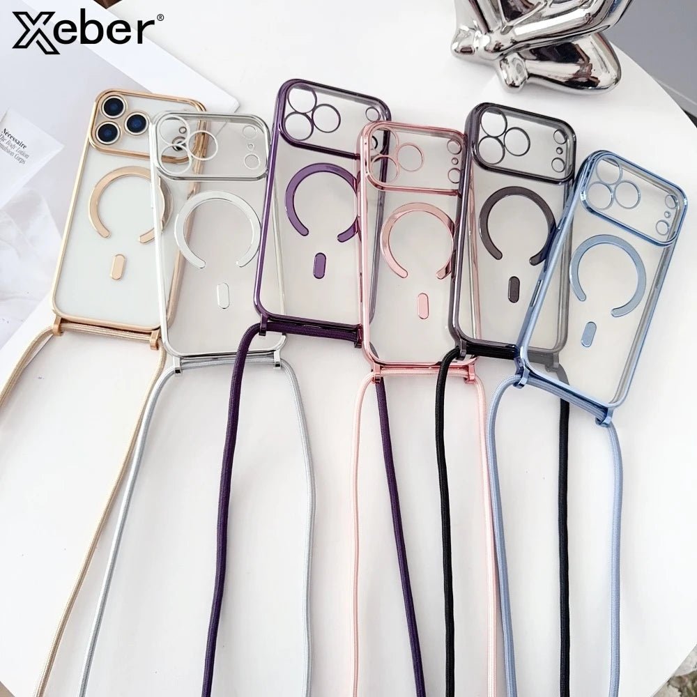 CarryLink – Adjustable Phone Lanyard with Clear MagSafe Case 1