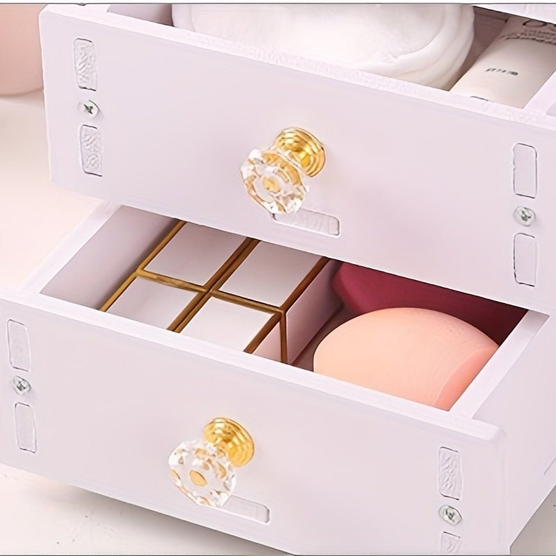 Charming Cat Ear Vanity Mirror with 360° Rotation and Built-in Storage Drawer 8