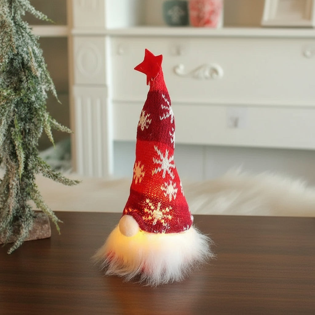 Charming LED Light Plush Gnome Doll Christmas Ornament for Holiday Decor 12
