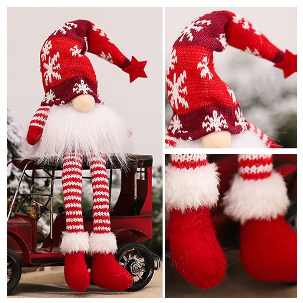 Charming LED Light Plush Gnome Doll Christmas Ornament for Holiday Decor 4