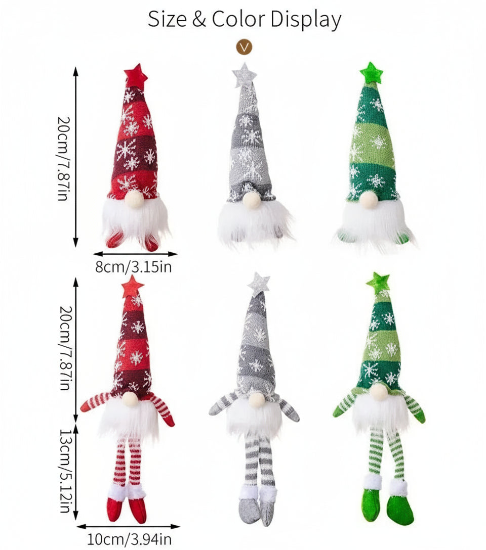Charming LED Light Plush Gnome Doll Christmas Ornament for Holiday Decor 5