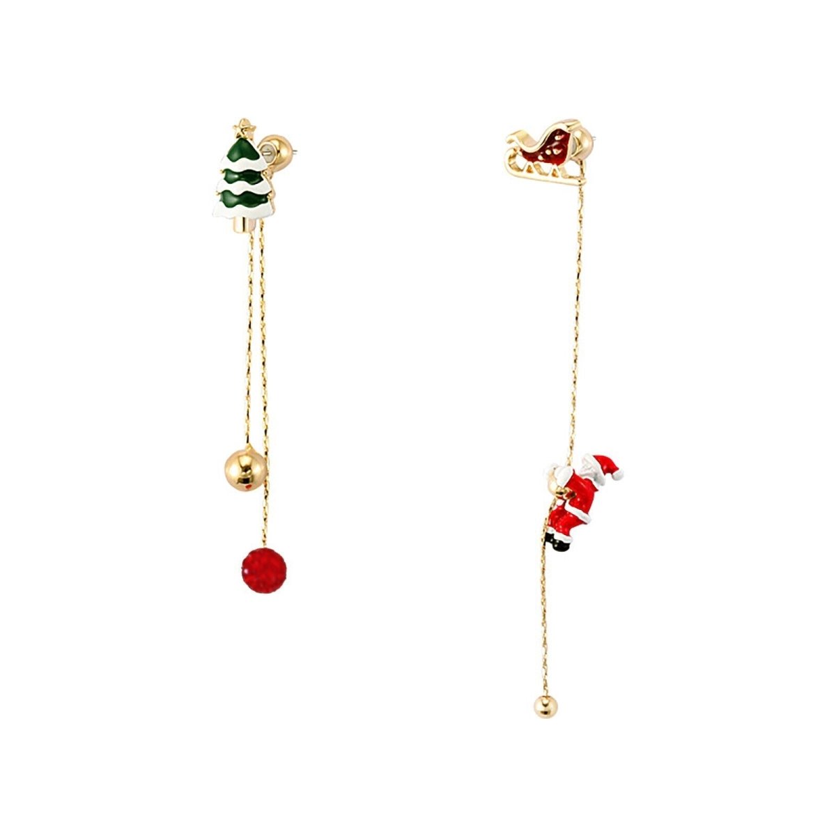 CHEERDROP – Charming Santa Tassel Earrings for Festive Holiday Style