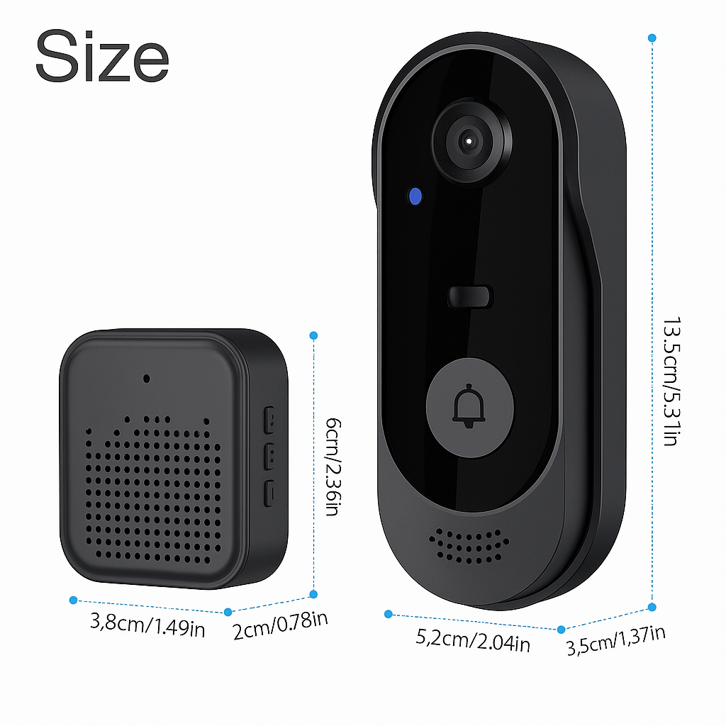 DOORLINK – Wireless Smart Video Doorbell with Motion Alerts, HD Night View & Two-Way Talk