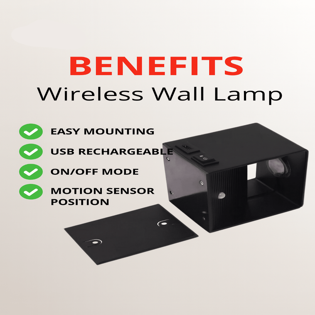 AMBIWALL – Wireless Rechargeable LED Wall Light with Adjustable Beams