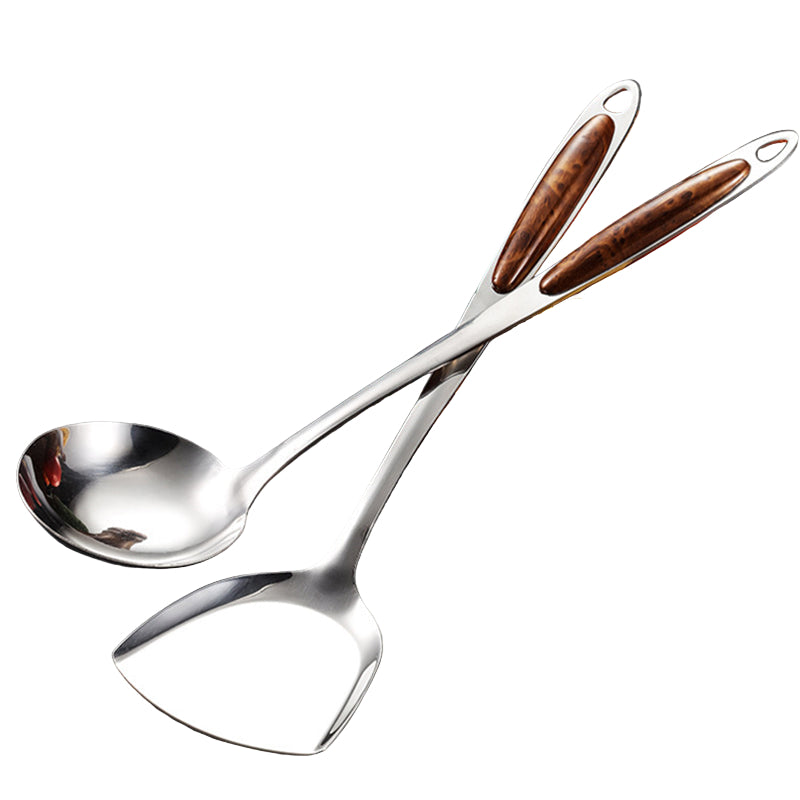 ChefStyle - 5-Piece Stainless Steel Kitchen Utensil Set with Spatula, Ladle & Whisk 2