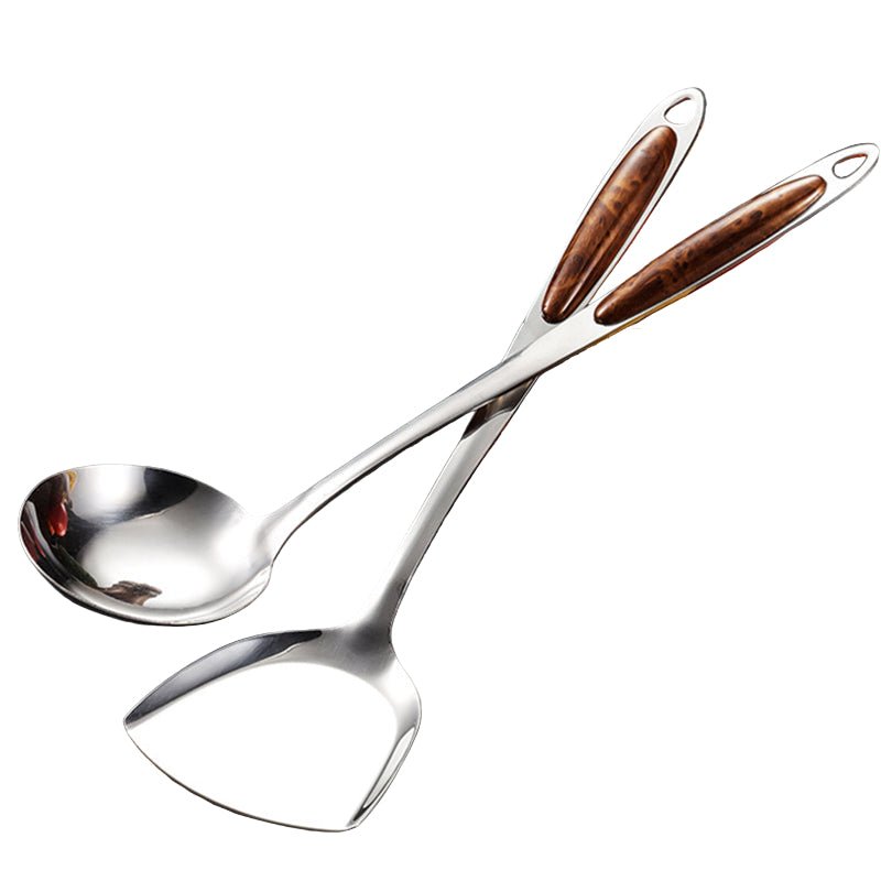 ChefStyle - 5-Piece Stainless Steel Kitchen Utensil Set with Spatula, Ladle & Whisk 2