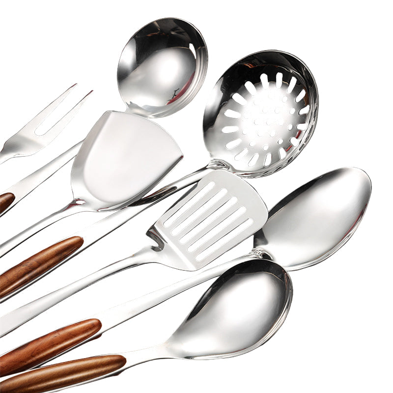 ChefStyle - 5-Piece Stainless Steel Kitchen Utensil Set with Spatula, Ladle & Whisk 3