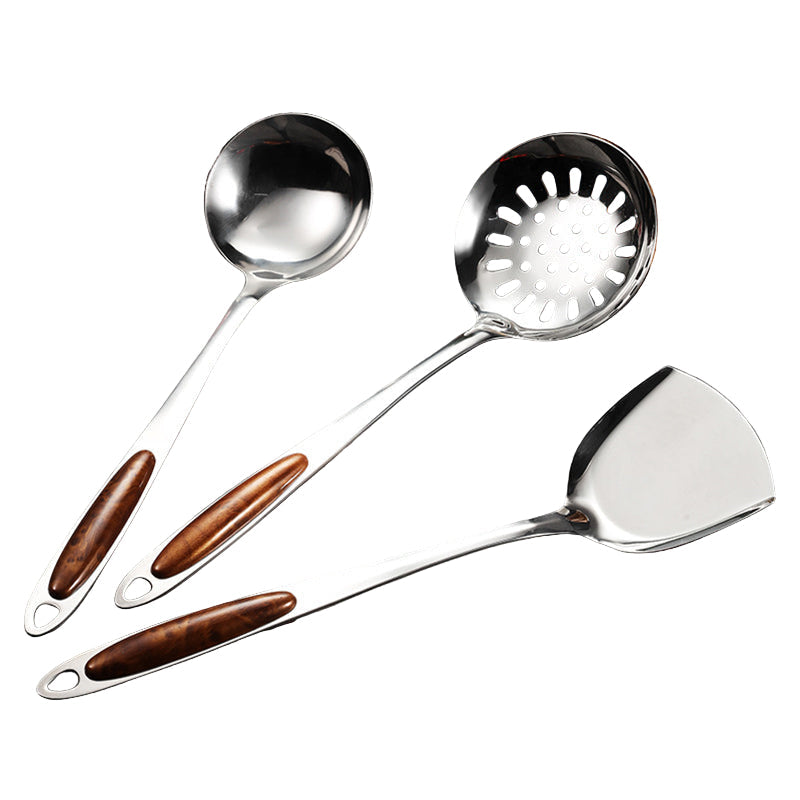 ChefStyle - 5-Piece Stainless Steel Kitchen Utensil Set with Spatula, Ladle & Whisk 4