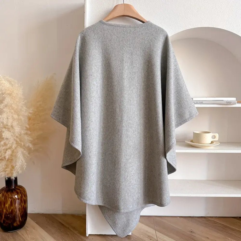 Chic Women's Windproof Shawl Coat - Warm Lightweight Winter Layering Piece 8