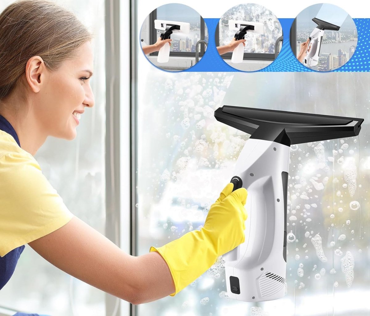 Clearix – Cordless Electric Window Vacuum for Streak-Free Results