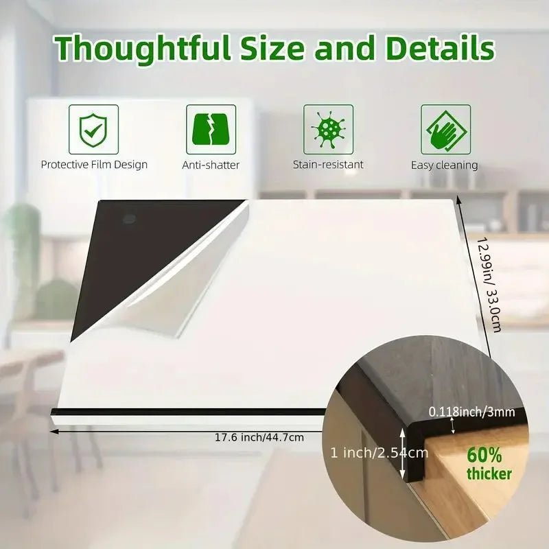 Clearslice – Premium Acrylic Cutting Board with Non-Slip Edge