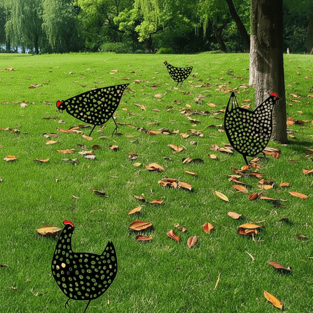 Cluckura – Weatherproof Metal Chicken Statue for Garden & Patio 1
