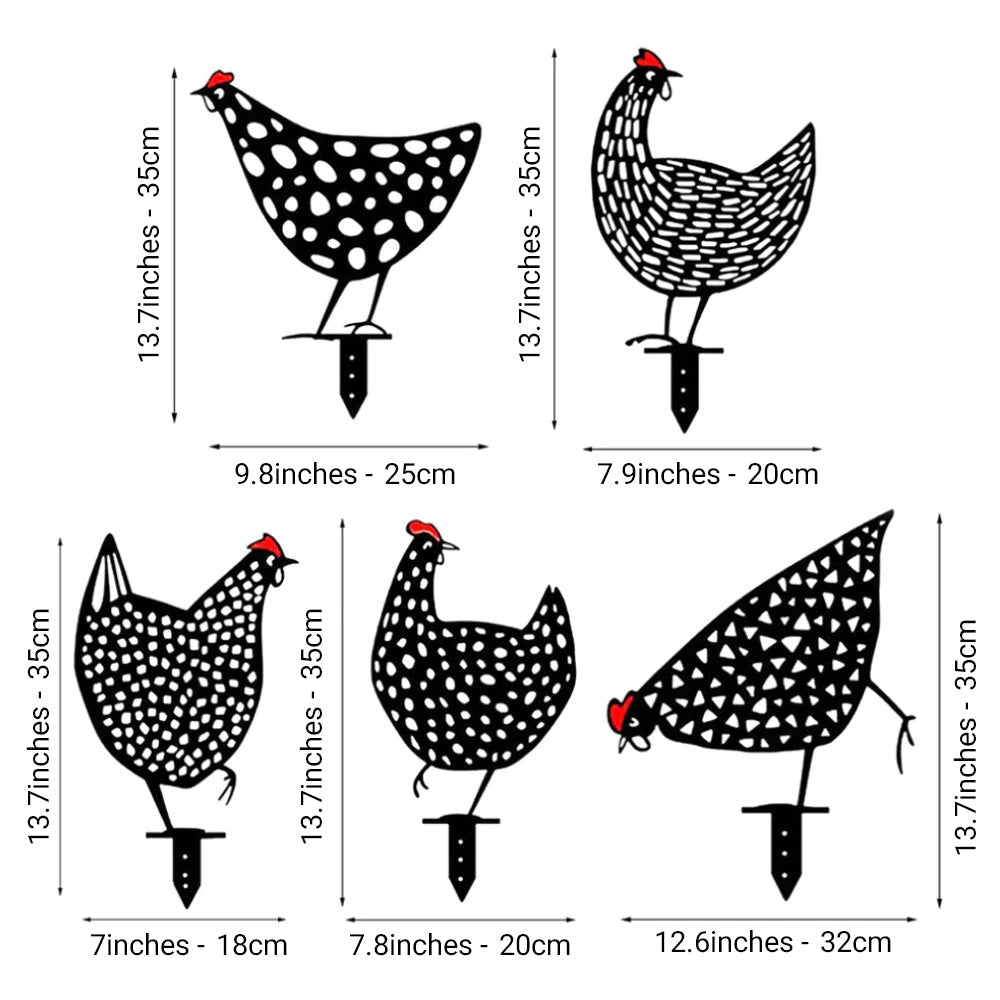 Cluckura – Weatherproof Metal Chicken Statue for Garden & Patio 3