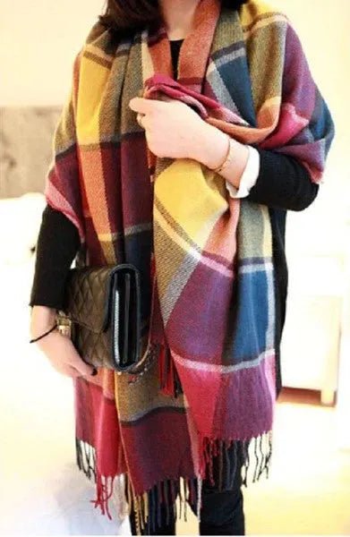 Coleen Scarf - Soft Warm Scarf with Stylish Diamond Pattern for All Seasons 3