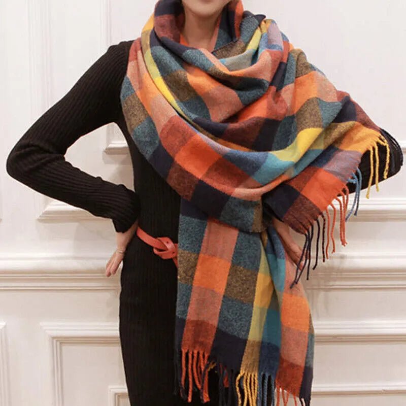 Coleen Scarf - Soft Warm Scarf with Stylish Diamond Pattern for All Seasons 4