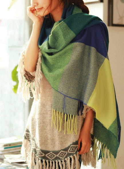 Coleen Scarf - Soft Warm Scarf with Stylish Diamond Pattern for All Seasons 7