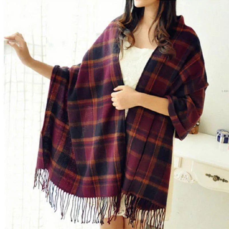 Coleen Scarf - Soft Warm Scarf with Stylish Diamond Pattern for All Seasons 9