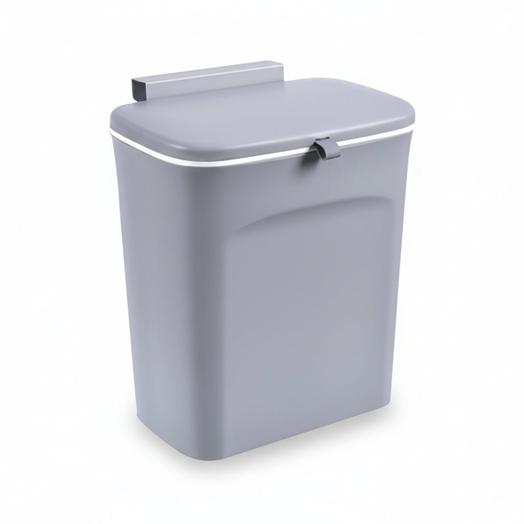 Compact Wall-Mounted Smart Lid Trash Can - Odor-Proof Dual-Opening Design 0