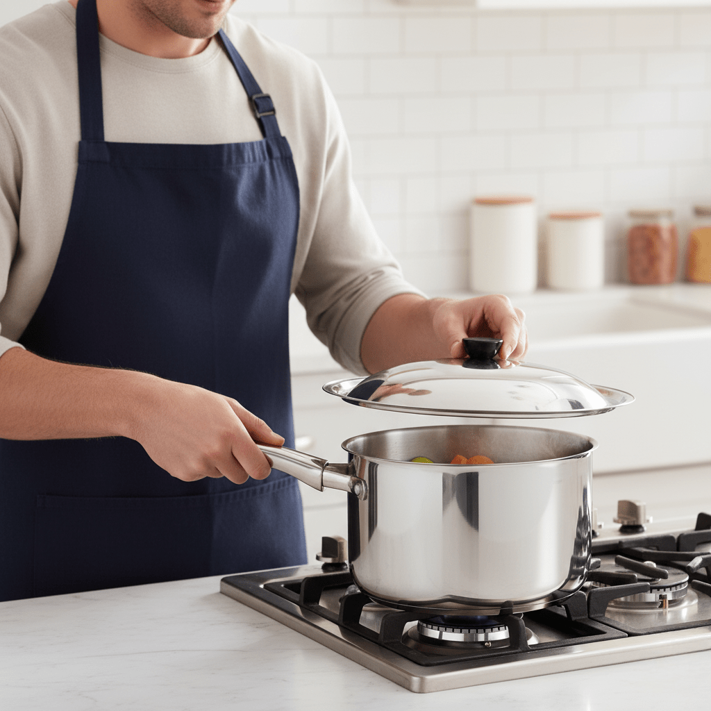 CookShield – Universal Stainless Steel Lid for Pans & Woks 2