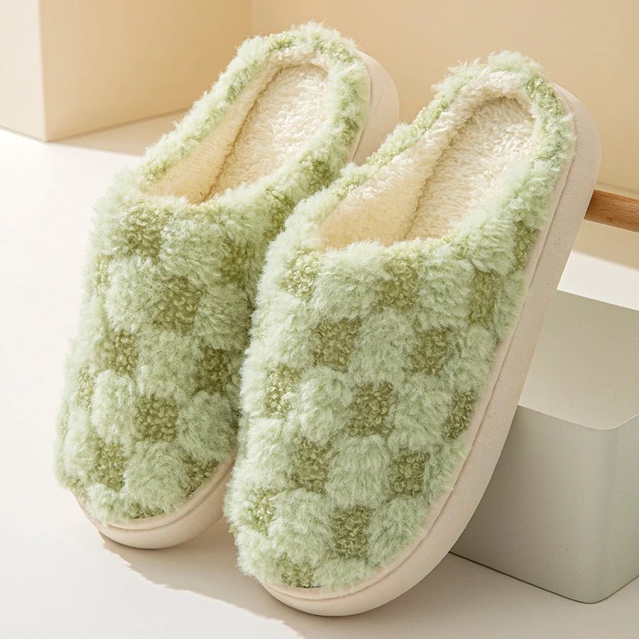 Cozy Couple's Cotton Slippers - Non-Slip Thick Sole Indoor Footwear for Warmth 9