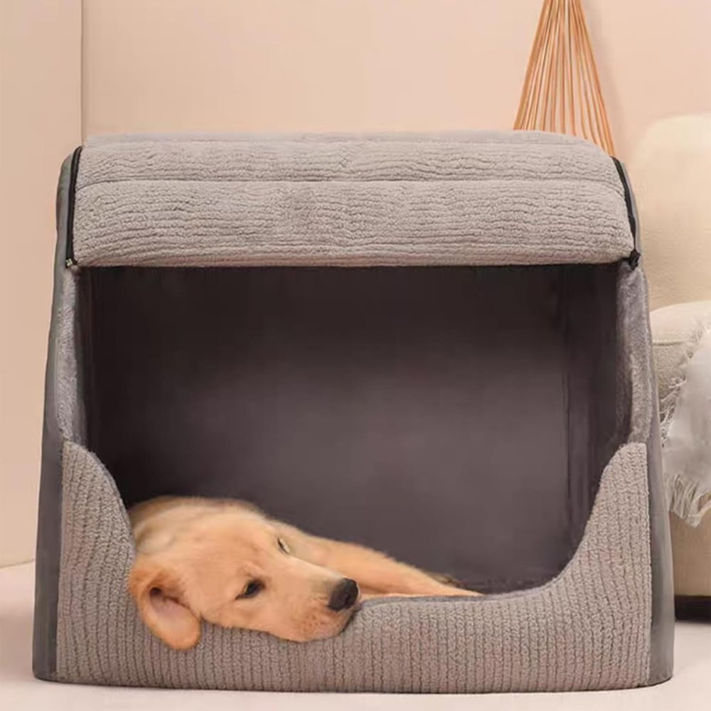 Cozy Enclosed Dog Bed for Medium & Large Pets - Removable Washable Cover 4