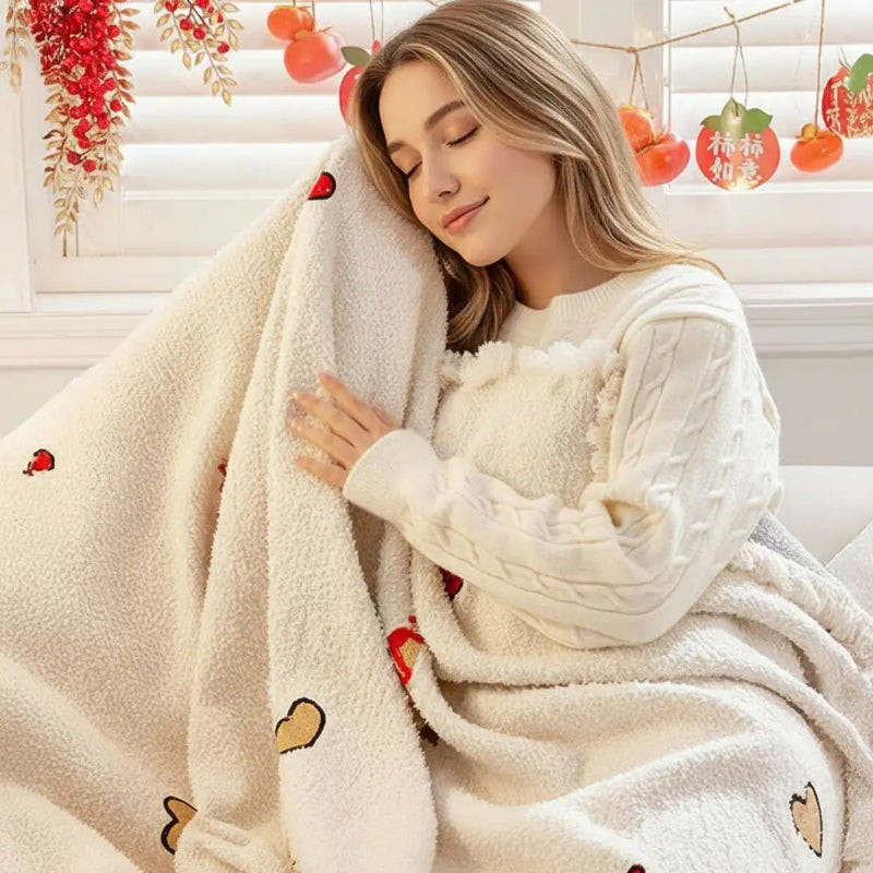 Cozy Plush Sofa Blanket - Ultra-Soft Christmas Tree Design for Holiday Comfort 4