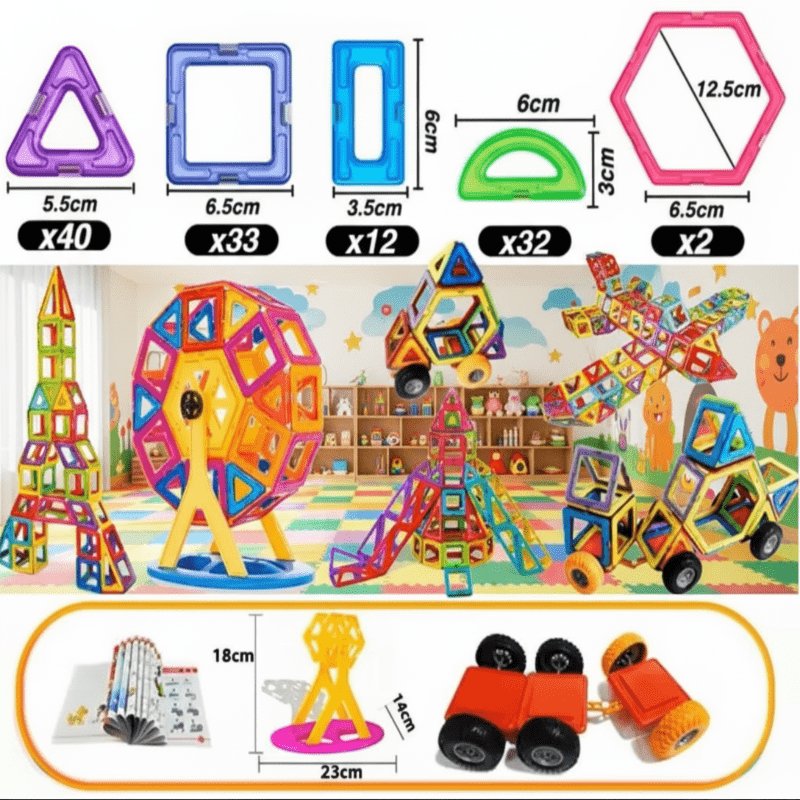 Creative Magnetic Building Blocks Set for Kids - Enhance Imagination & Skills 10