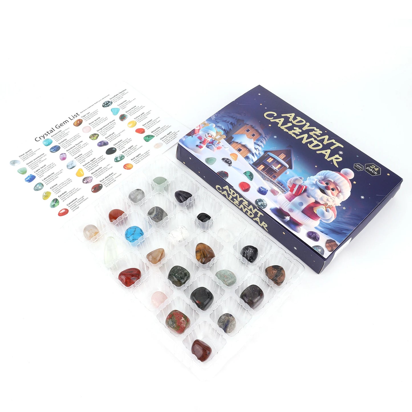 Crystal Discovery Advent Calendar - 24 Days of Gemstone Surprises for Kids, Christmas Countdown Fun 2