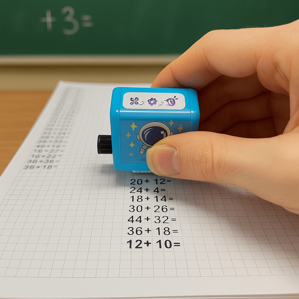 Customizable Math Practice Question Maker Roller - Portable Learning Tool for Students 1