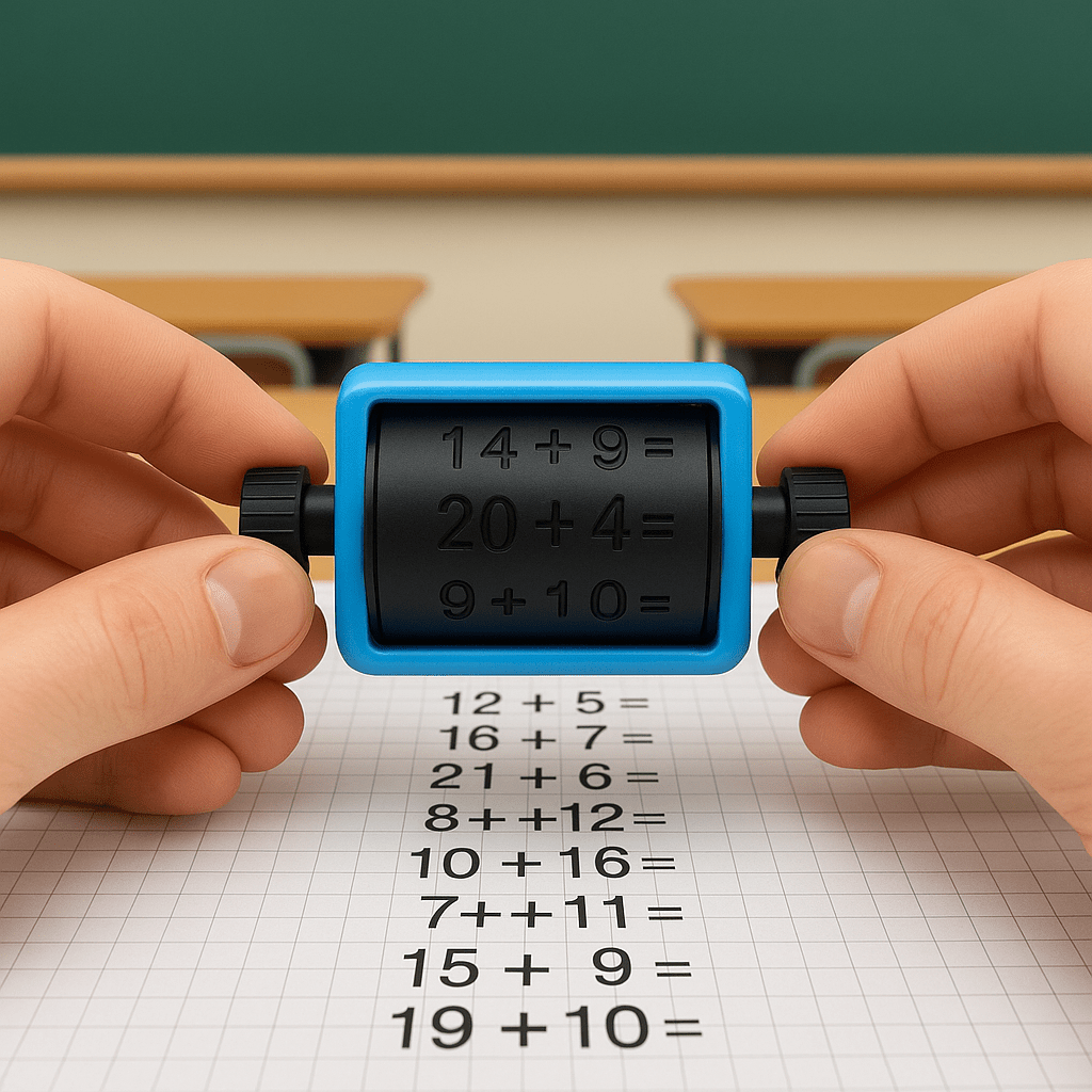 Customizable Math Practice Question Maker Roller - Portable Learning Tool for Students 3