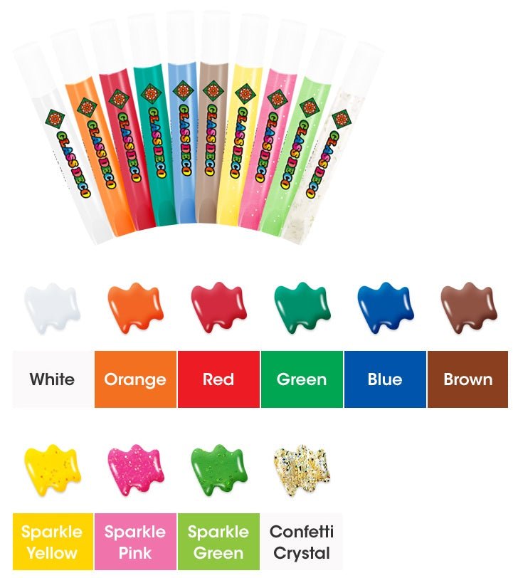 DIY Christmas Glass Painting Set for Kids - 12 Non-Toxic Paints & 8 Ornaments 2