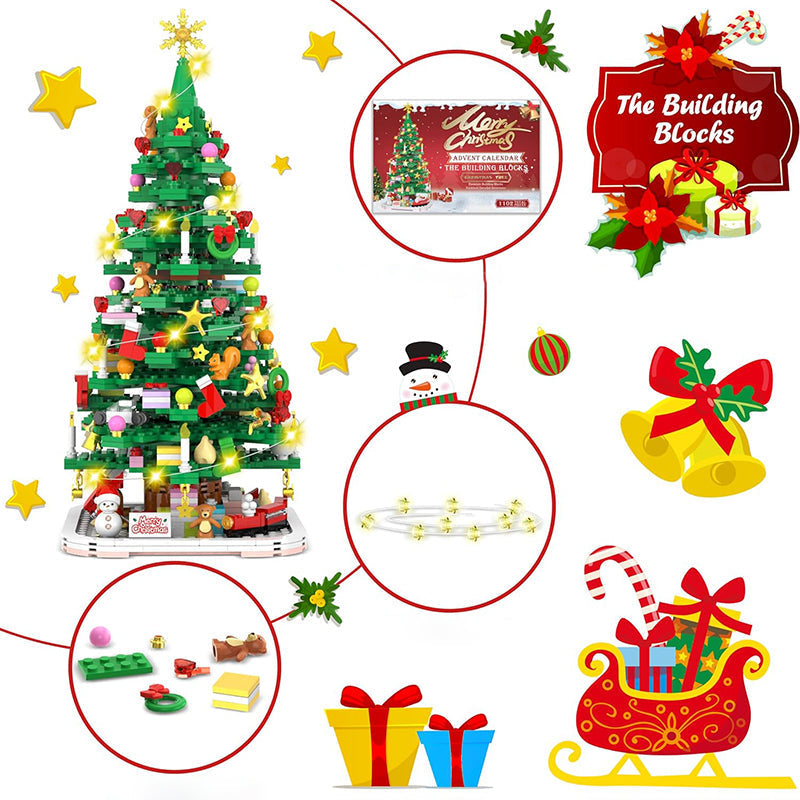 DIY Christmas Tree Advent Calendar - 1102-Piece Christmas Countdown Kit for Family Fun 5