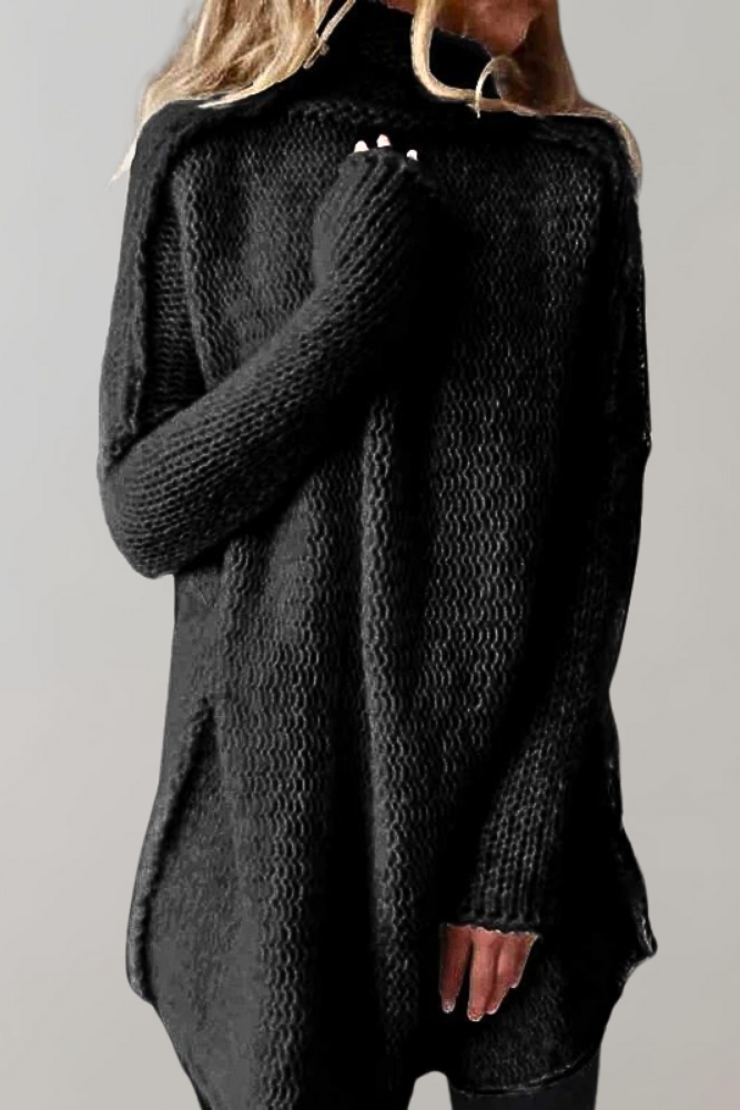 Dakota Women's Turtleneck Sweater - Cozy Knit Winter Essential 0