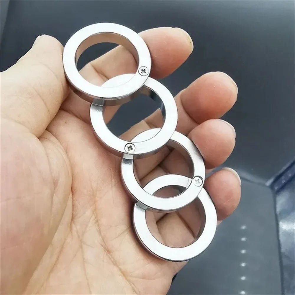 DefendRing Tactical Foldable Ring | Stainless Steel Self-Defense Ring | Rotatable Design | Stylish Protection Accessory 2