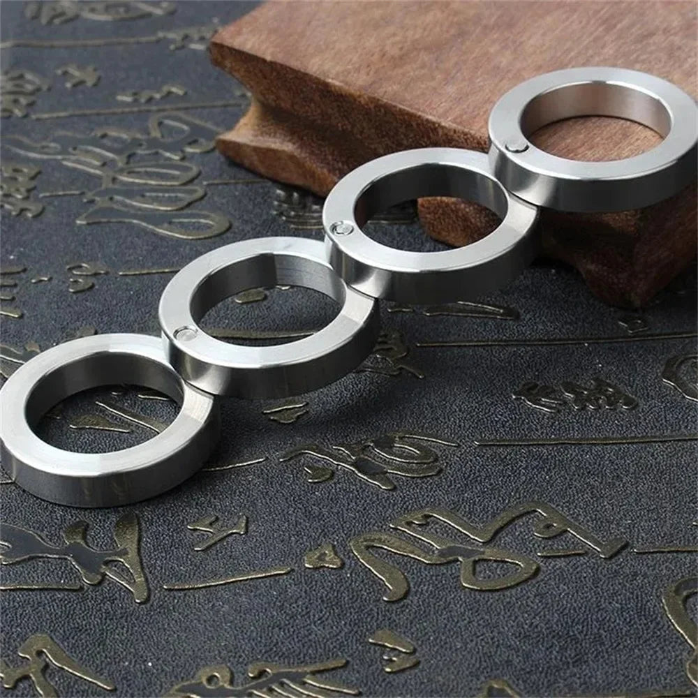 DefendRing Tactical Foldable Ring | Stainless Steel Self-Defense Ring | Rotatable Design | Stylish Protection Accessory 3