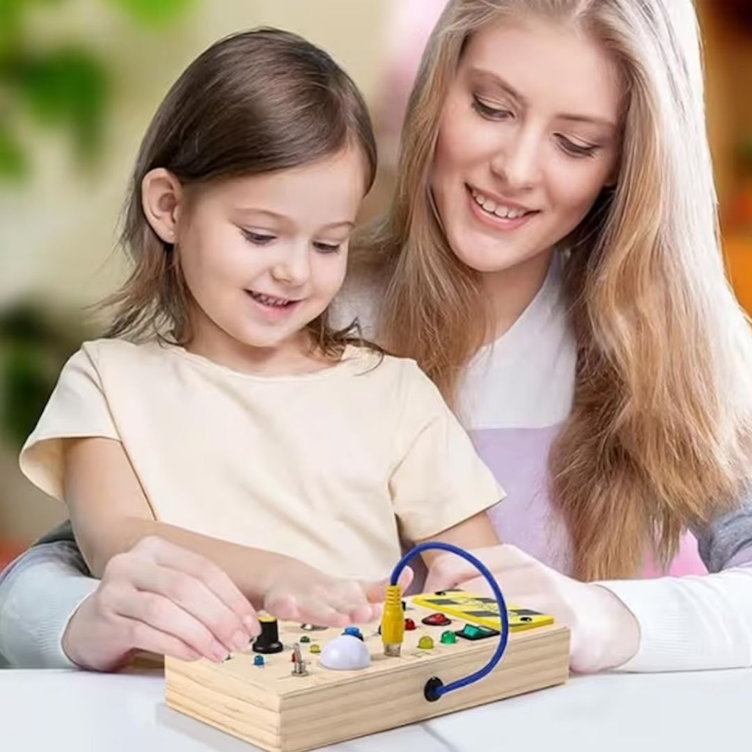 Discovery Play Montessori Busy Board | Develops Fine Motor Skills | Wooden Activity Board for Toddlers | Montessori Sensory Toy 4