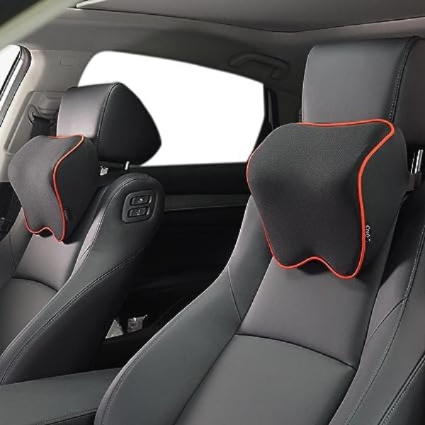 DriveComfort Memory Foam Neck Pillows | 2-Pack Car Neck Support | Ergonomic Travel Cushion | Comfortable Driving Headrest 3