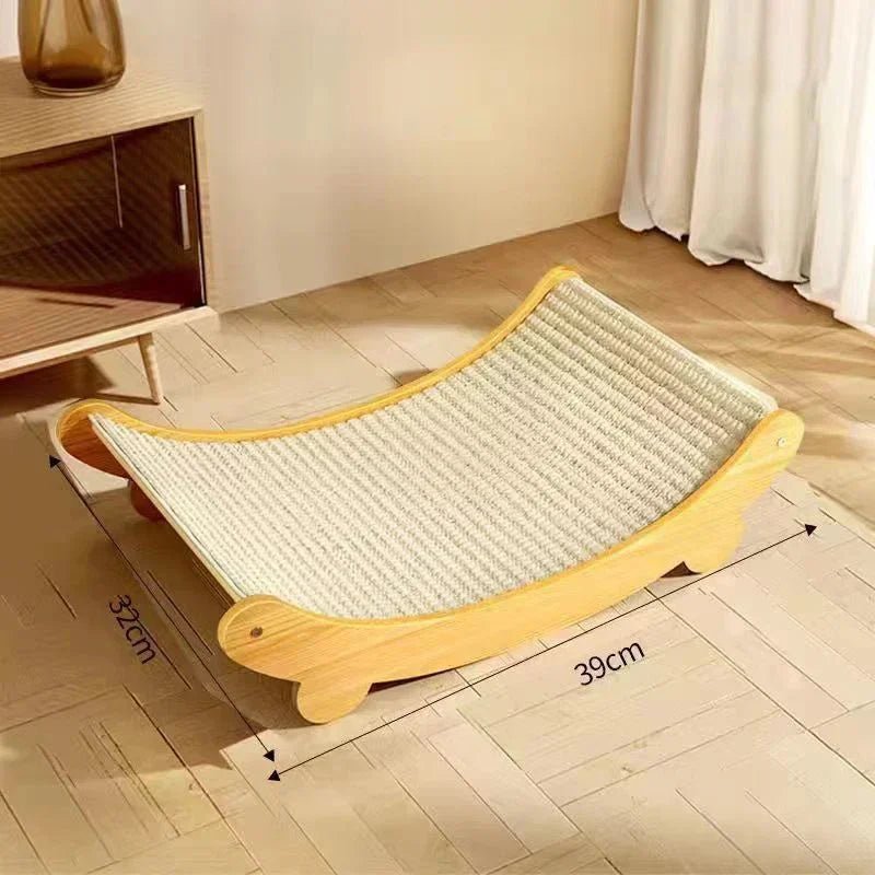 Durable Wooden Cat Scratching Pad & Cozy Multifunctional Sleeping Bed 7
