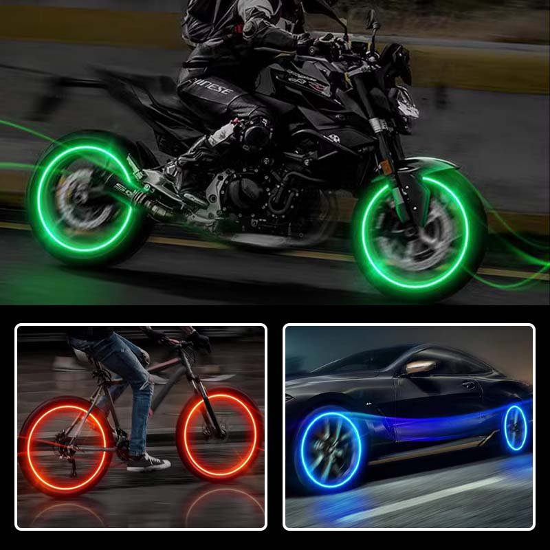 Dynamic LED Tire Valve Caps - Waterproof & Automatic Nighttime Visibility 1