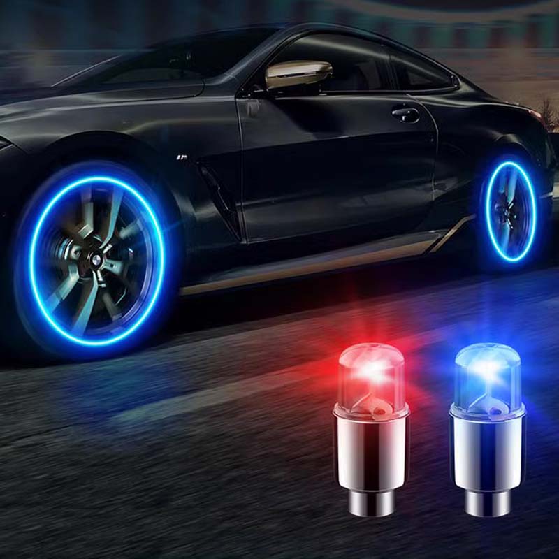 Dynamic LED Tire Valve Caps - Waterproof & Automatic Nighttime Visibility 3
