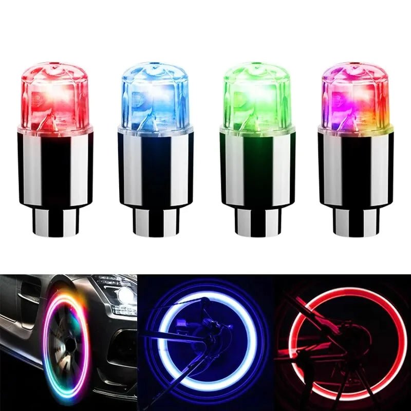 Dynamic LED Tire Valve Caps - Waterproof & Automatic Nighttime Visibility 8
