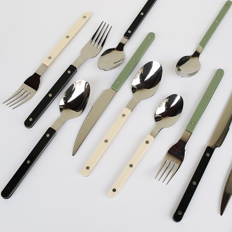 ETERNISERVE – 24-Piece Engraved Stainless Steel Cutlery Set for 6 1