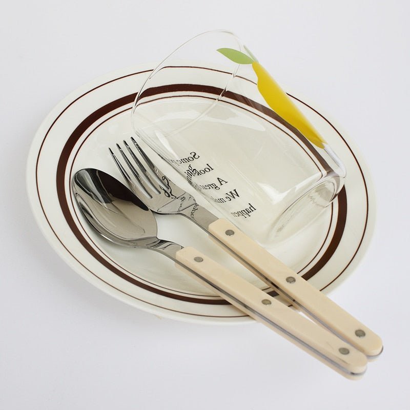 ETERNISERVE – 24-Piece Engraved Stainless Steel Cutlery Set for 6 7