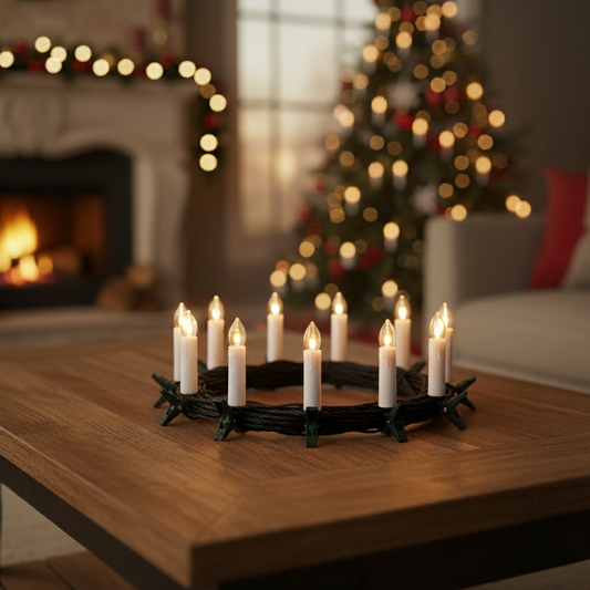 EVERGLOW - Vlamloze LED Kerstkaarsen met Zacht Flikkerend Licht